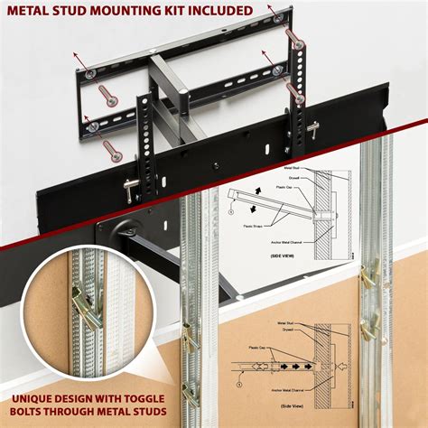 tv wall mount bracket metal studs|mounting tv into metal studs.